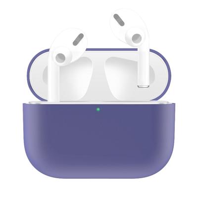 Voor AirPods Pro effen kleur silicone oortelefoon beschermhoes (licht paars)