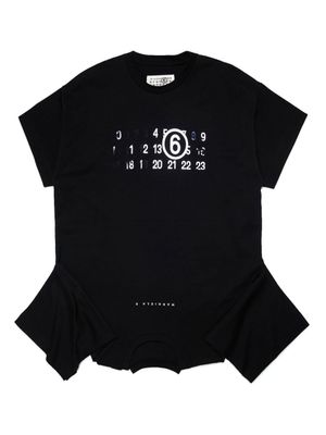MM6 Maison Margiela Kids robe mi-longue à design structuré - Noir