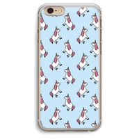 Eenhoorns overal: iPhone 6 Plus / 6S Plus Transparant Hoesje