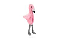 Beeztees flamingo quak - hondenspeelgoed - pluche - roze - 40x20x6 cm