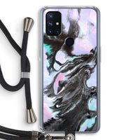 Pastel zwart: OnePlus Nord N10 5G Transparant Hoesje met koord