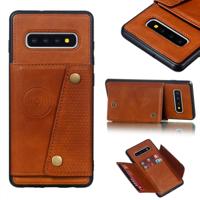 Lederen beschermhoes voor Galaxy S10 plus (bruin)
