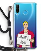 Gimme a call: Huawei P30 Lite Transparant Hoesje met koord