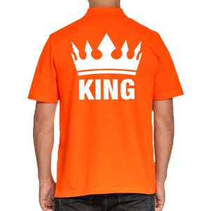 Koningsdag polo t-shirt oranje King voor heren 4XL  -