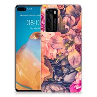 Huawei P40 TPU Case Bosje Bloemen - thumbnail