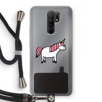 Eenhoorn: Xiaomi Redmi 9 Transparant Hoesje met koord