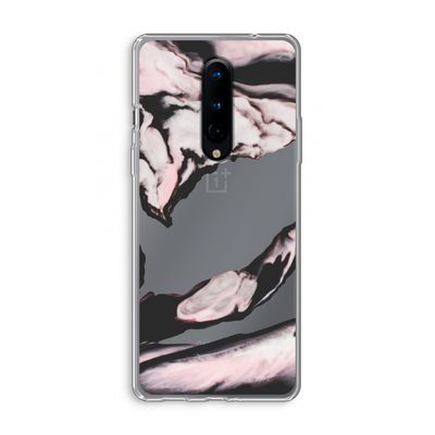Roze stroom: OnePlus 8 Transparant Hoesje