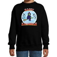 Happy Halloween - heks verkleed sweater - zwart - voor kinderen - kleding