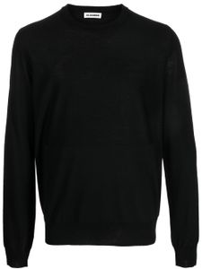 Jil Sander pull en laine vierge à col rond - Noir