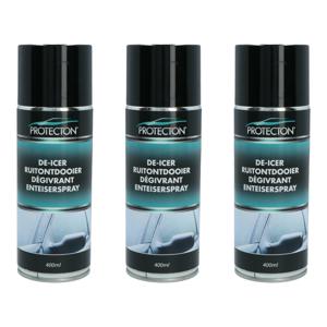 Ruitenontdooier spray - 3x - voor auto - 400 ml - antivries sprays - winter/vorst