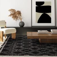 Easy Living - Vloerkleed Nepal Boho Black/Cream Diamon Rug -