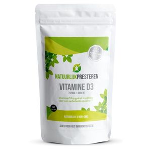 Vitamine D3 - 60 caps - 75 mcg Cholecalciferol in Olijfolie - extra sterk