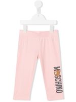 Moschino Kids legging à logo imprimé - Rose - thumbnail