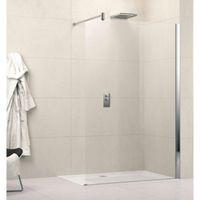 Novellini Lunes inloopdouche H 88 90x195cm met muursteun 100cm mat chroom profiel en helder glas LUNESH901B lunesh90-1b Novellini Lunes inloopdouche H 88 90x195cm met muursteun 100cm mat chroom profiel en helder glas LUNESH901B lunesh90-1b