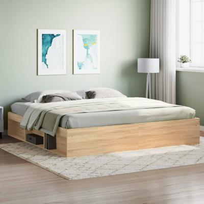 Bedframe sonoma eikenkleurig 200x200 cm