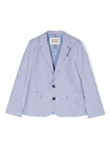 Scotch & Soda blazer rayé à simple boutonnage - Bleu