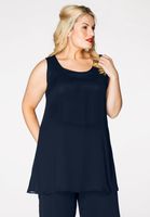 Singlet flare uni VOILE 58/60 blue - thumbnail