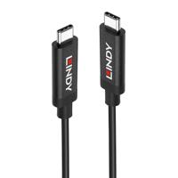 LINDY USB-kabel USB 3.2 Gen2 (USB 3.1 Gen2) USB-C stekker, USB-C stekker 5.00 m Zwart 43308 - thumbnail