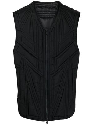 Y-3 x Adidas gilet matelassé à fermeture zippée - Noir