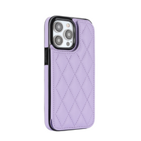 iPhone 14 Pro Max hoesje - Backcover - Pasjeshouder - Kunstleer - Paars