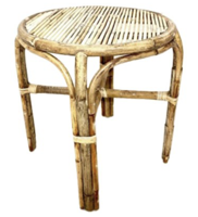 Bijzettafel Rattan dia. 50x45 cm - Van der leeden