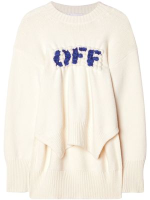 Off-White pull en laine à logo - Tons neutres