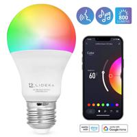 Lideka Slimme LED Smart Lampen - E27 - 9W - RGBW - Google, Alexa en Siri