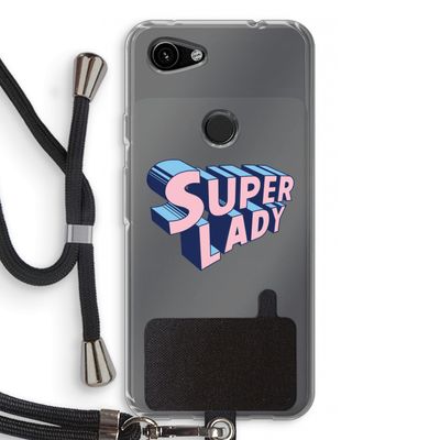 Superlady: Pixel 3a Transparant Hoesje met koord