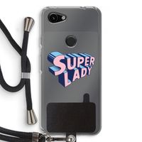 Superlady: Pixel 3a Transparant Hoesje met koord