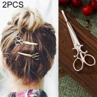 2 stuks eenvoudige haar sieraden gepersonaliseerde haar clips ornamenten retro Word map hoofdtooi (zilver)