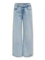 Kids ONLY winter jeansbroek meisjes - blauw - KogCobain - straight fit, glitter steentjes