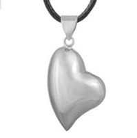 Zwangerschapsketting hart (zilverkleurig) - thumbnail