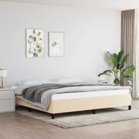 Bedframe zonder matras stof crèmekleurig 200x200 cm