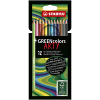 Kleurpotlood stabilo 6019 greencolors arty 12st