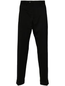 Dell'oglio pantalon en laine mélangée à coupe droite - Noir