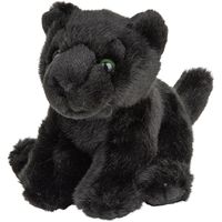 Pluche kleine zwarte panter knuffel van 15 cm