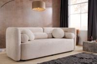 Moderne bank ART DECO 200cm beige Bouclé 3-zits bank incl. kussens - 44509
