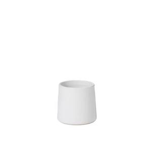 J-Line bloempot Rond - keramiek - wit - small - 2 stuks - Ø 18 cm