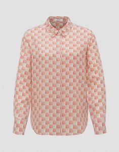 Opus - Koraal Falkine fresh blouse - Maat 40