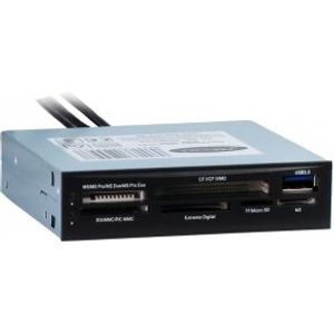 Inter-Tech CI-01 geheugenkaartlezer USB 3.2 Gen 1 (3.1 Gen 1) Intern Zwart