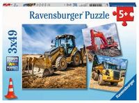 Ravensburger puzzel Bouwvoertuigen 3x49 - thumbnail