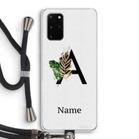 Charcoal Flora: Samsung Galaxy S20 Plus Transparant Hoesje met koord