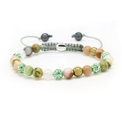 Karma Armband Spiral Coco XS Green Crystal