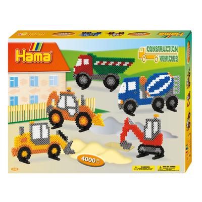 Hama strijkkralenset - werkvoertuigen, 4000st.