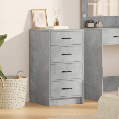 Dressoir met lade Betongrijs 40 x 41 x 75 cm Bewerkt hout