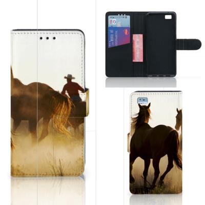 Huawei Ascend P8 Lite | Telefoonhoesje | Met pasjeshouder | Design Cowboy
