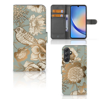 Hoesje voor Samsung Galaxy A24 4G Vintage Bird Flowers