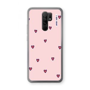 Hartjes: Xiaomi Redmi 9 Transparant Hoesje