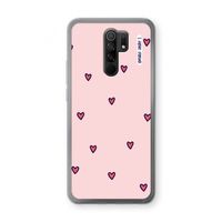 Hartjes: Xiaomi Redmi 9 Transparant Hoesje