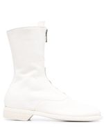 Guidi bottines à fermeture zippée - Blanc